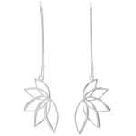 Lotus hängande silverörhängen - Storlek L